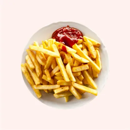 صورة French fries with tomato sauce